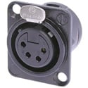 NEUTRIK NC4FD-L-B-1 4-Pin XLR Female Panel/Chassis Mount Connector - Black/Gold