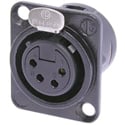 Photo of NEUTRIK NC4FD-L-BAG-1 4-Pin XLR Female Panel/Chassis Mount Connector - Black/Silver