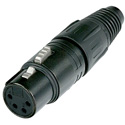 Photo of Neutrik NC4FX-B XLR Female 4 Pin Black/Gold