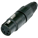 Photo of NEUTRIK NC4FX-BAG 4 Pole Female Cable Conn - Black Metal Housing-Silver Contacts