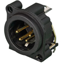 Photo of NEUTRIK NC4MAH 4-Pin XLR Male Horizontal PCB Mount Connector