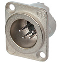 Photo of NEUTRIK NC4MD-LX 4-Pin XLR Male Panel/Chassis Mount Connector - Duplex Ground - Nickel/Silver