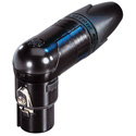 Photo of Neutrik NC5FRX-B 5-Pin Right Angle XLR-F Black Shell / Gold Contacts