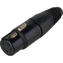 Neutrik NC5FX-B 5-Pin XLR-F Cable Jack - Black Shell/Gold Contacts