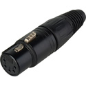 Photo of Neutrik NC5FX-B 5-Pin XLR-F Cable Jack - Black Shell/Gold Contacts