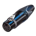 Photo of Neutrik NC5FXX-BAG 5 Pole Female Cable End - Black with Silver Contacts