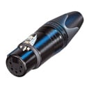 Photo of NEUTRIK NC5FXX-BAG 5 Pole Female Cable End - Black with Silver Contacts