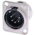 Photo of NEUTRIK NC5MD-L-1 5-Pin XLR Male Panel/Chassis Mount Connector - Nickel/Silver