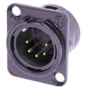 Photo of NEUTRIK NC5MD-L-BAG-1 5-Pin XLR Male Panel/Chassis Mount Connector - Black/Silver