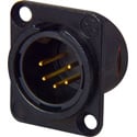 Photo of NEUTRIK NC5MD-L-B-1 5-Pin XLR Male Panel/Chassis Mount Connector  - Black/Gold