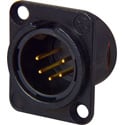 Neutrik NC5MD-L-B-1 5-Pin XLR Male Panel/Chassis Mount Connector  - Black/Gold