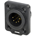 Photo of NEUTRIK NC5MDX-TOP Receptacle TOP Series 5-pin Male Chassis Connector - Solder - Nickel/Gold - IP65 and UV Rated
