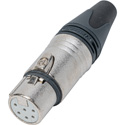 Neutrik NC6FSXX 6 Pole XLR Female with Switchcraft Pin Layout - Nickel/Silver