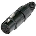 Photo of Neutrik NC6FX-B 6 pin XLR Connector Bk/Gold