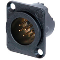 Photo of NEUTRIK NC6MD-LX-BAG 6-Pin XLR Male Panel/Chassis Mount Connector - Duplex Ground - Black/Silver