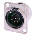 Photo of NEUTRIK NC6MSD-L-1 DL1-Series 6S Pin XLR-M Solder Cups with Switchcraft Pin Layout - Nickel/Silver