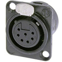 Photo of NEUTRIK NC7FD-L-B-1 7-Pin XLR Female Panel/Chassis Mount Connector - Black/Gold