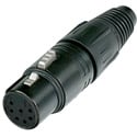 Photo of NEUTRIK NC7FX-B Female 7-Pin XLR Cable Connector - Black