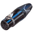 Photo of Neutrik NC7FXX-B 7-Pin Female Cable Connector - Black with Gold Contacts