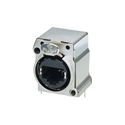 Photo of NEUTRIK NE8FBH-C5-S Horizontal PCB Mount RJ45 Receptacle - CAT5e - Shielded - B-Series Cutout with Latch Lock