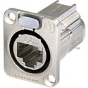 NEUTRIK NE8FDX-Y6 D-shape CAT6A etherCON Panel Connector - Shielded / IDC Termination - Nickel Housing