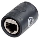 Photo of Neutrik NE8FFX6-W etherCON CAT6A Feedthrough Coupler for Cable Extensions