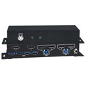 NTI UNIMUX-DP4K-2DH 2-Port Dual Monitor 4K DisplayPort USB KVM Switch with Built-In USB 3.2 Hub