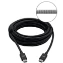 nanoFIBER Passivated Metallic Cladding HDMI 2.1 Type A-Type A Active Optical Cable - 5.8mm OD - Black TPU Jacket - 32FT