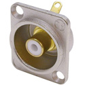 Photo of NEUTRIK NF2D-9 Phono Socket - Nickel D-shape w/Colored Washer - White