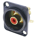 Photo of NEUTRIK NF2D-B-2 RCA Panel Mount Jack w/Colored Isolation Washer - Red