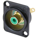 Photo of Neutrik NF2D-B-5 RCA Panel Mount Jack w/Colored Isolation Washer Green