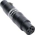 Sescom NHA3F4F 3-Pin Female to 4-Pin Female Inline XLR Adapter Barrel