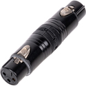 Photo of Sescom NHA3F4F 3-Pin Female to 4-Pin Female Inline XLR Adapter Barrel