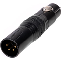 Photo of Sescom NHA4M5F 4-Pin Male to 5-Pin Female Inline XLR Adapter Barrel