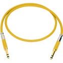 Neutrik NKTT06-YE-AU Patch Cable TT Nickel Crimp/Solder - Gold Contacts - 2 Foot (Yellow)