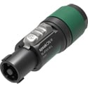 NEUTRIK NL4FXX-W-L speakON XX Series 4 Pole Cable End - Green - Large Chuck for Cable 10-16mm - Each