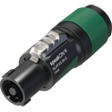 Photo of NEUTRIK NL4FXX-W-S-D speakON XX Series 4 Pole Cable End - Green - Small Chuck for Cable 6-12mm - 100 Pack