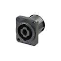 Photo of NEUTRIK NL4MDXX-V-2 Receptacle speakON XX Series 4 Pole - PCBV - Opposite Corner Screw Holes - Rear Mount / A-SCREW-1-8