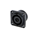 Photo of Neutrik NL8MDXX-V-BAG 8 Pole Male Chassis Connector - Black Metal Square G-size Housing/Countersunk Thru Holes