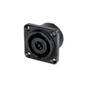 Photo of Neutrik NL8MPRXX-BAG 8 Pole Male Chassis Connector - Black Metal Square G-size Housing/Countersunk Thru Holes