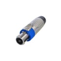 NEUTRIK NLT4FXX 4 Pole Female Cable Connector - Metal Housing - Chuck Type Strain Relief