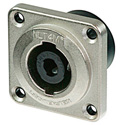 Photo of NEUTRIK NLT4MD-V 4 Pole speakON Male Chassis Connector - Vertical PCB Mount  Square G Size Flange