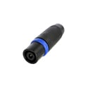 Photo of Neutrik NLT4MXX-BAG 4 Pole Male Cable Connector - Black Metal Housing - Chuck Type Strain Relief