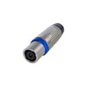 NEUTRIK NLT4MXX 4 Pole Male Cable Connector - Metal Housing - Chuck Type Strain Relief