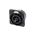 NEUTRIK NLT8FPXX-BAG 8 Pole Female Chassis Connector - Metal Square Black G-Size Housing/Countersunk Thru Holes