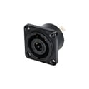 Photo of Neutrik NLT8MPXX-BAG 8 Pole Male Chassis Connector - Metal Square Black G-size Housing/Countersunk Thru Holes