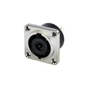 NEUTRIK NLT8MPXX 8 Pole Male Chassis Connector - Metal Square G-Size Housing - Countersunk Thru Holes - 1/4in Flat Tabs