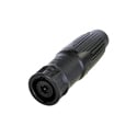 Neutrik NLT8MXX-BAG 8 Pole Male Cable Connector - Black Metal Housing - Chuck Type Strain Relief - 1/4in Flat Tabs