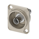 Photo of NEUTRIK NO1-FD-ST ST Simplex D-Series Fiber Feedthrough Receptacle - Singlemode / Multimode - Nickel
