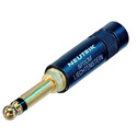 NEUTRIK NP2CM-B Mono 1/4 Inch MIL/B-Gauge Phone Plug (Black/Brass)